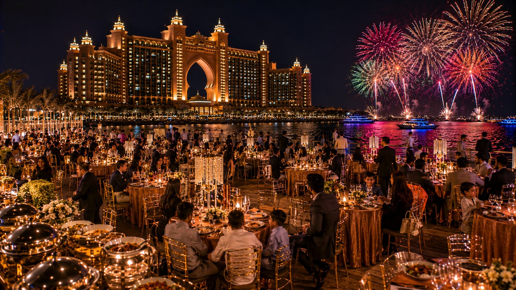 Luxury New Year Eve 2027 at Atlantis The Palm Bronze Package with Gala Dinner & Fireworks