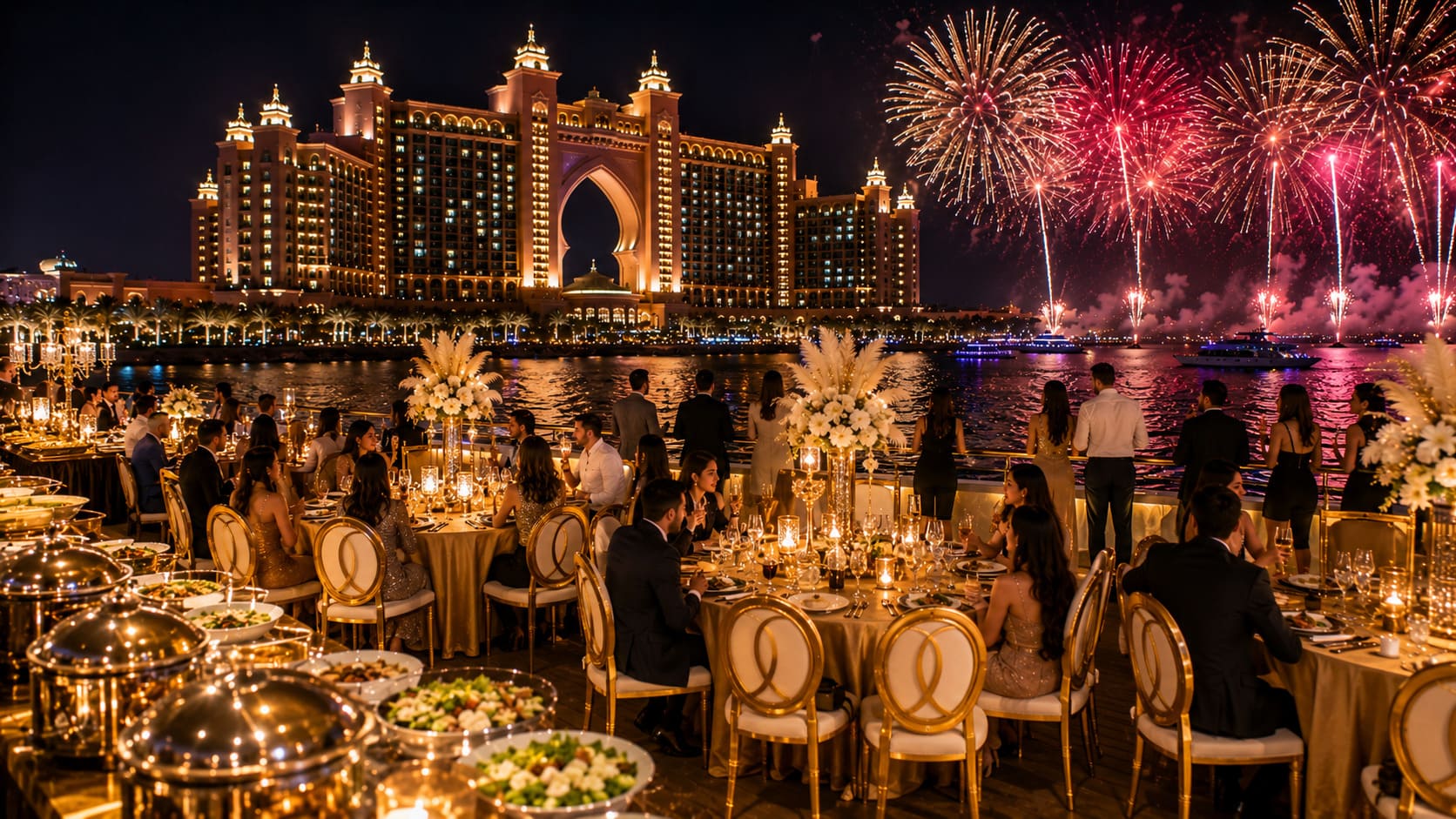 Luxury New Year Eve 2027 at Atlantis The Palm Gold Package with Gala Dinner & Fireworks