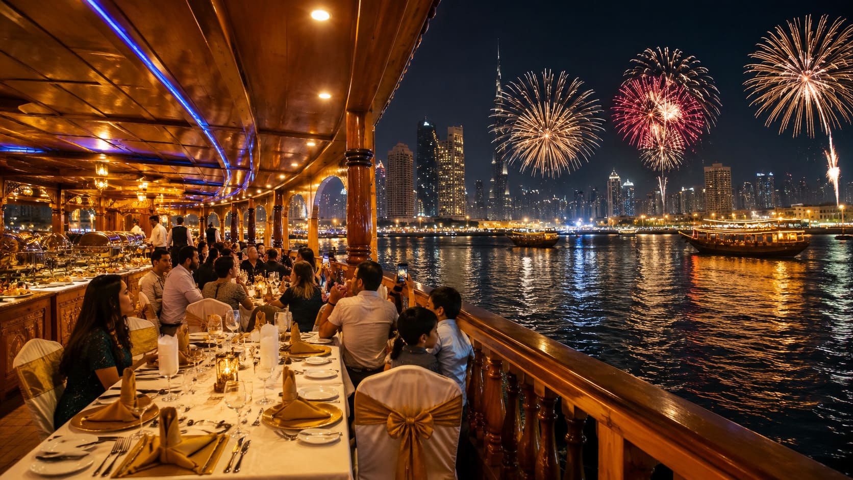 2027 New Year Eve at Aisha Dhow Cruise Creek - Lower Deck